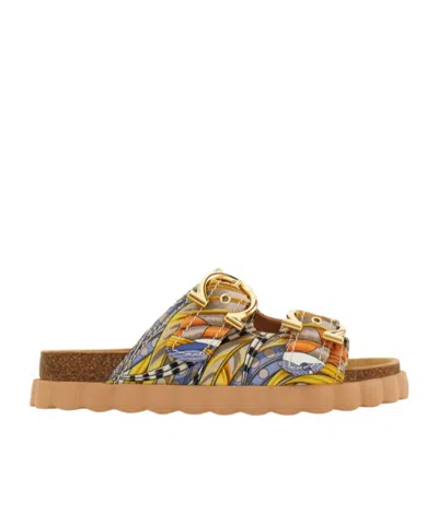 Ferragamo Gancini Sporty Sandal In Brown