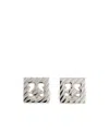 Ferragamo Gancini Square Cufflinks In Silver
