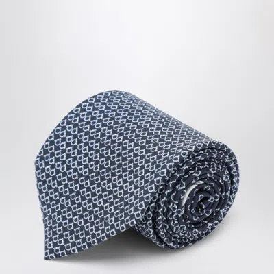 Ferragamo Gancini Square Silk Tie In Burgundy