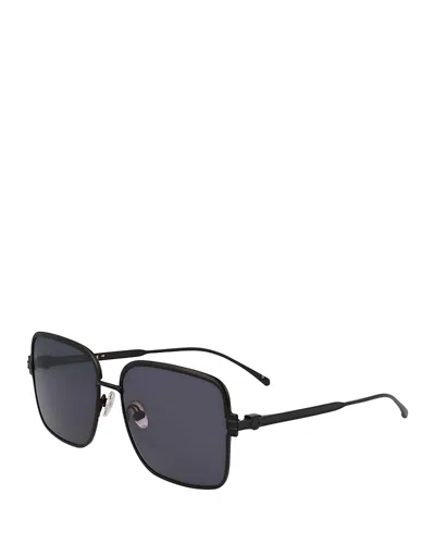 Ferragamo Gancini Square Sunglasses, 57mm In Black