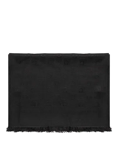 Ferragamo Gancini Stole In Black