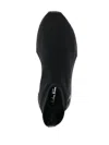 Ferragamo Gancini Stretch-knit Sneakers In Black