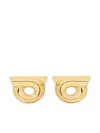 Ferragamo Geometric Stud Earrings Polished Finish