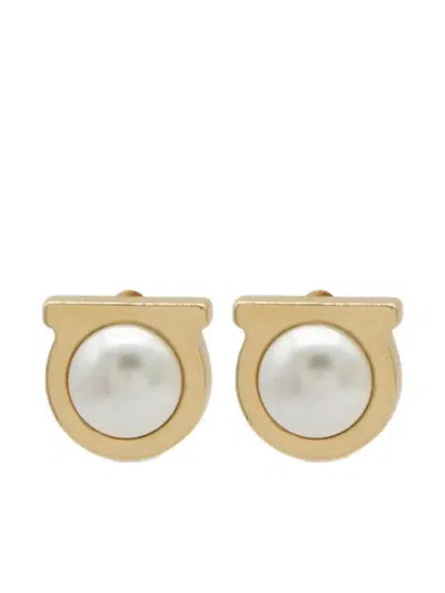 FERRAGAMO GANCINI STUD EARRINGS
