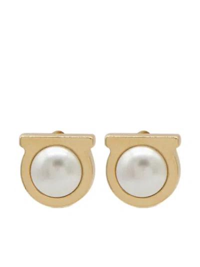 FERRAGAMO GANCINI STUD EARRINGS