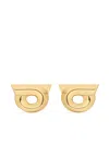 Ferragamo Geometric Stud Earrings Polished Finish In Gold