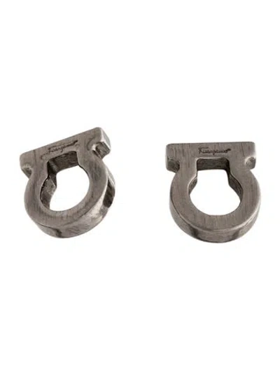 Pre-owned Ferragamo Gancini Stud Earrings In Multicolor