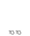 Ferragamo Gancini Stud Logo Detailed Earrings In Neutral