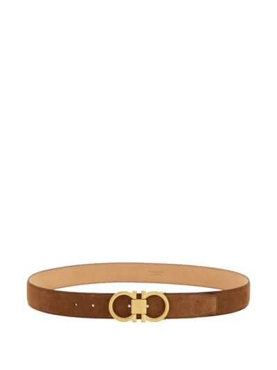 Ferragamo Gancini Belt In Brown