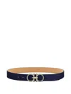 Ferragamo Gancini Suede Buckle Belt