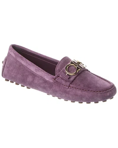 Ferragamo Gancini Suede Loafer In Multi