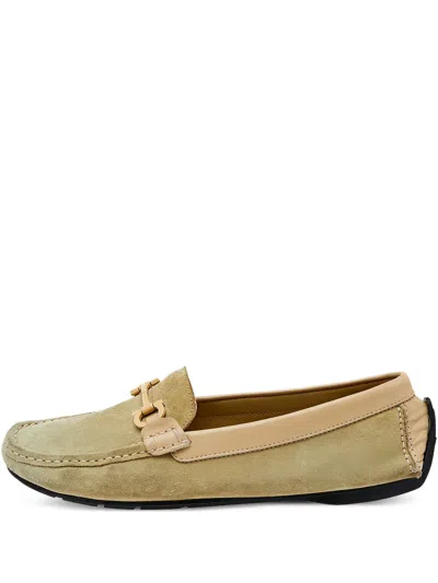 Pre-owned Ferragamo Gancini Suede Loafers