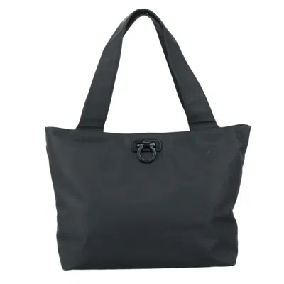 Pre-owned Ferragamo Gancini Synthetic Tote Bag () In Black