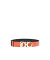Ferragamo Gancini Belt Buckle Double-sided Belt In Multicolor