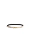Ferragamo Gancini Textured Buckle Belt In Nude