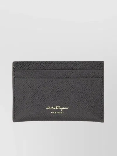 Ferragamo Gancini Textured Leather Card Holder