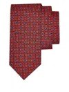 Ferragamo Logo Print Adjustable Tie In Red