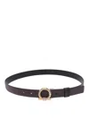 Ferragamo Gancini Torchon Belt In Brown