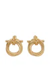 Ferragamo Gancini Twisted Hoop Earrings