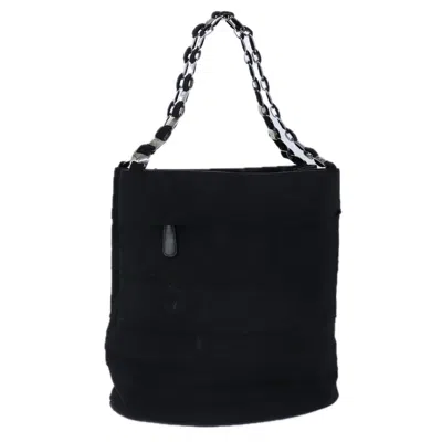 Pre-owned Ferragamo Gancini Tote Gancini Canvas Canvas Bag () In Black