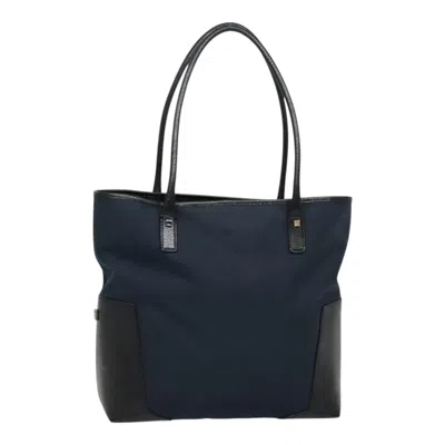 Pre-owned Ferragamo Gancini Tote Gancini Canvas Canvas Tote Bag Bag () In Blue