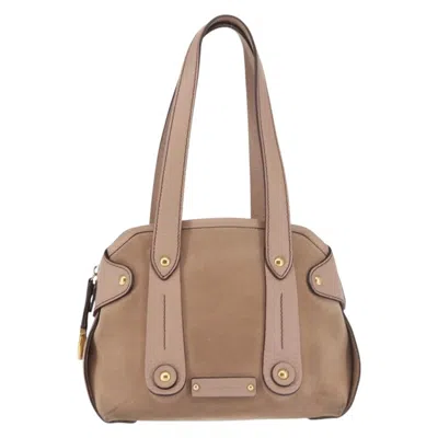 Pre-owned Ferragamo Gancini Tote Leather Leather Tote Bag Bag () In Pink