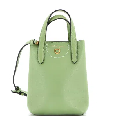 Ferragamo Gancini Tote Leather Mini In Pink