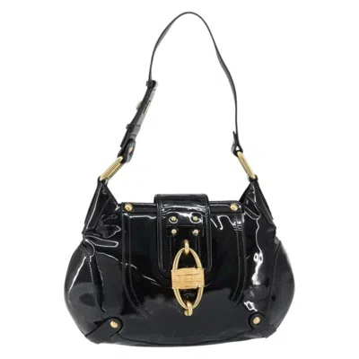Pre-owned Ferragamo Gancini Tote Patent Leather Patent_leather Tote Bag Bag () In Black