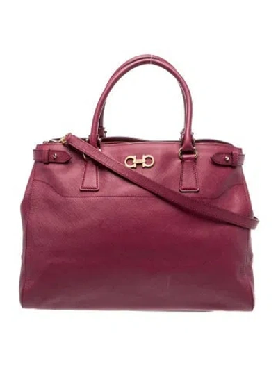 Pre-owned Ferragamo Gancini Tote In Pink