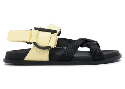 Pre-owned Ferragamo Gancini Touchstrap Sandals (women's) Sneakers In Yellow
