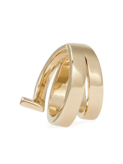 Ferragamo Gancini Triple-wrap Ring In Gold