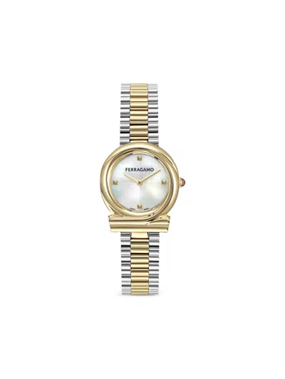 Ferragamo Gancini Twisted 28mm Watch In Gold