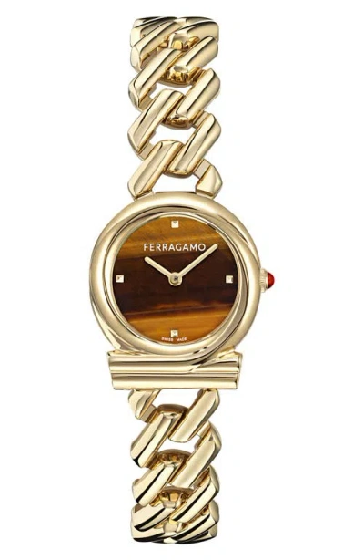 FERRAGAMO FERRAGAMO GANCINI TWISTED BRACELET WATCH, 28MM