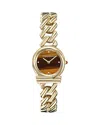 Ferragamo Gancini Twisted Chain Watch In Gold