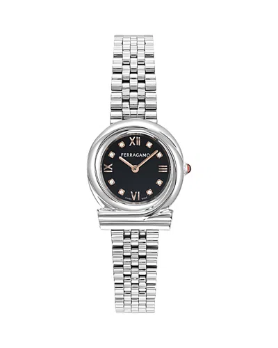 Ferragamo Gancini Twisted Diamond Watch, 28mm In Multi