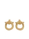 Ferragamo Gancini Twisted Hoop Earrings In Gold