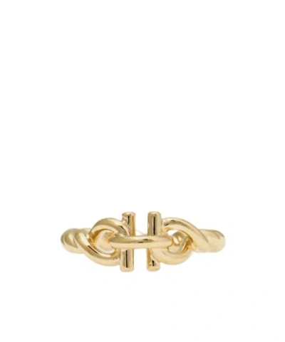 Ferragamo Gancini Twisted Ring (52mm) In Gold