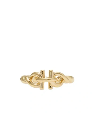 Ferragamo Gancini Twisted Ring (54mm) In Burgundy