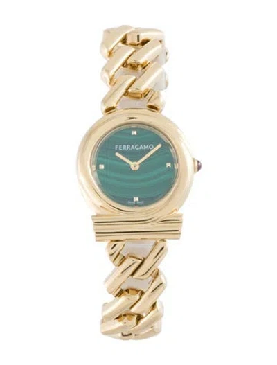 Pre-owned Ferragamo Gancini Twisted Watch, 28mm In Multi