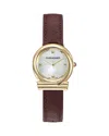 Ferragamo Gancini Twisted Watch In White/brown