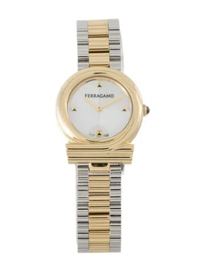 Pre-owned Ferragamo Gancini Twisted Watch, 29mm In Multi