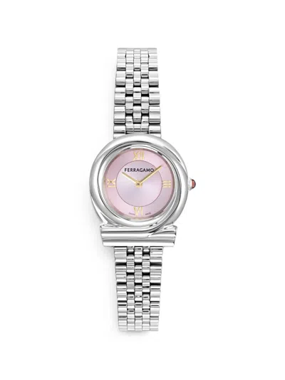 Ferragamo Gancini Twisted Watch In Metallic