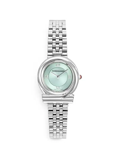 Ferragamo Gancini Twisted Watch In Metallic