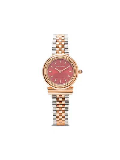 Ferragamo Gancini Twisted Watch In Red