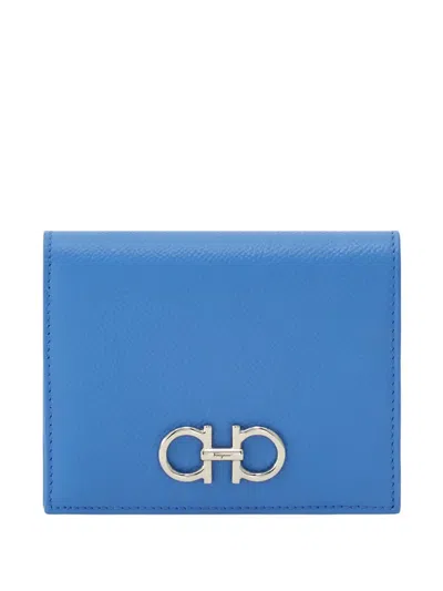 Ferragamo Gancini Wallet In Blue
