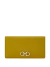 Ferragamo Gancini Wallet In Orange