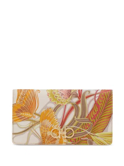 Ferragamo Gancini Wallet In White