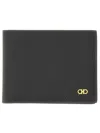 Ferragamo Textured Leather Bi-fold Wallet In Gray