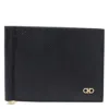 Ferragamo Logo Plaque Bi-fold Wallet In Black