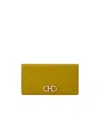 Ferragamo Gancini Wallet In Yellow